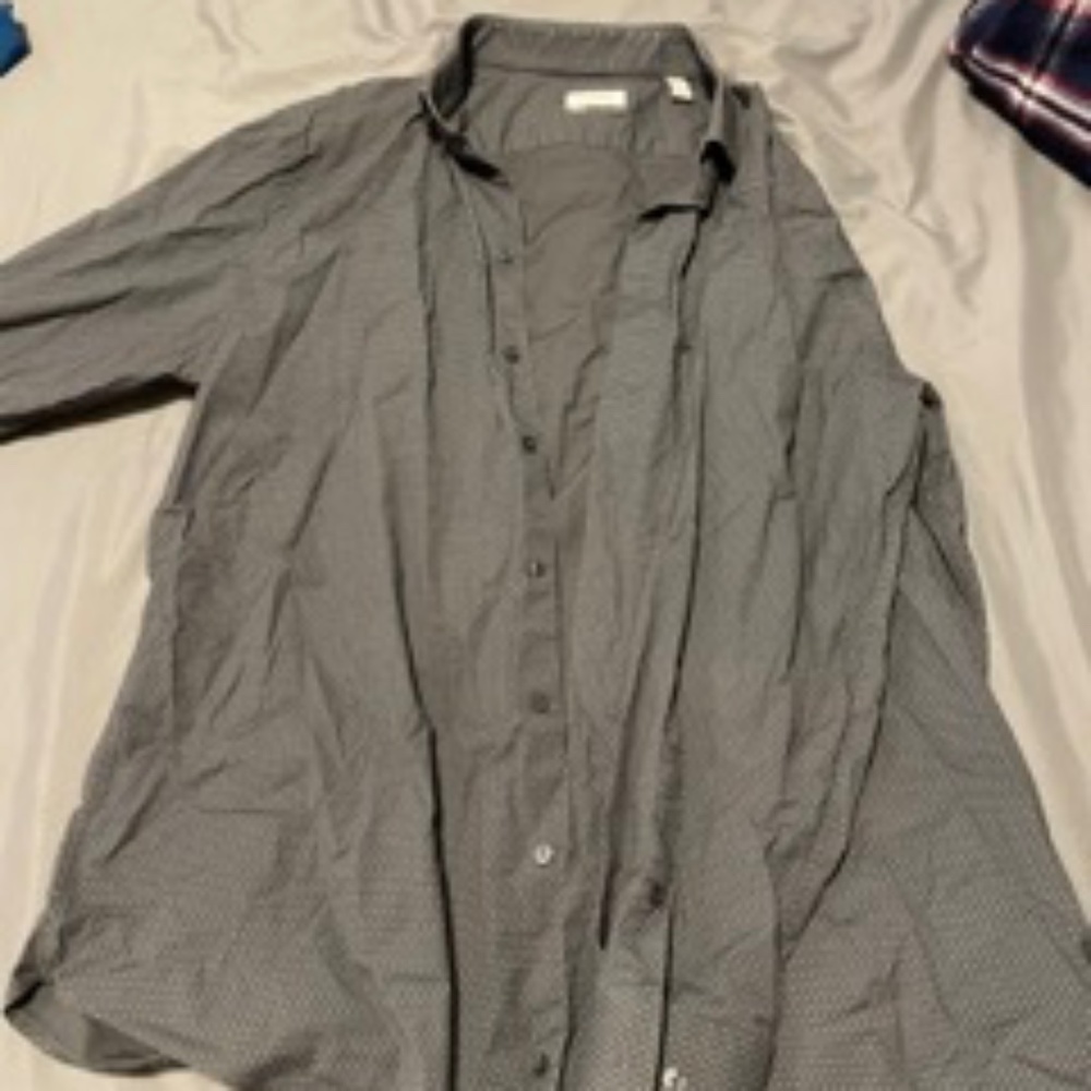 Mens Size 17.5 Calibrate Long Sleeve Dress Shirt